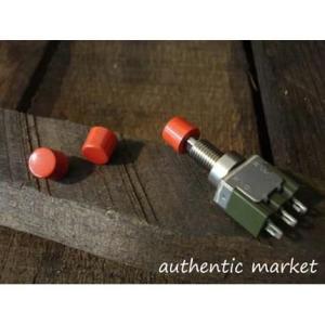 プッシュスイッチキャップ8パイ赤　AUTHENTIC MARKET（オーセンティックマーケット）