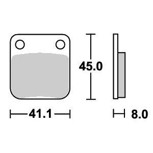 SX200R オフロード（シンター）ブレーキパッド フロント用 536SI SBS（エスビーエス）