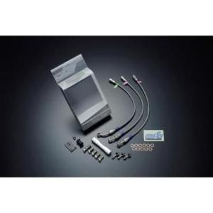 Swage-PRO フロントブレーキホースキット スモークホース シルバー ステンレス T字型 トラ...