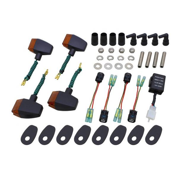 クラシカル スリムシャープタイプウインカーキットブラックボディ/オレンジレンズ POSH（ポッシュ）...