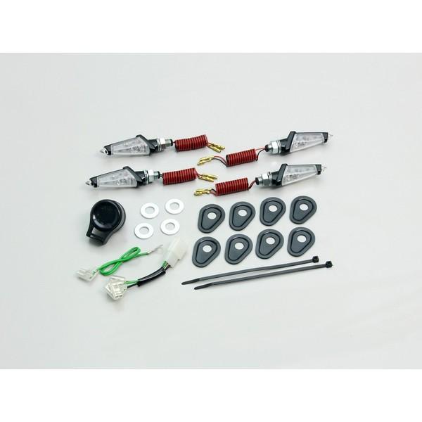 YZF-R25（ABS無モデル） LEDダガーウインカーキット ブラックボディ クリアレンズ HUR...
