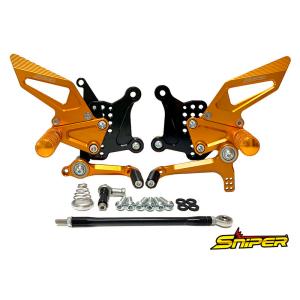 ストリート用 バックステップ 金 クイックシフター無し車対応 SNIPER（スナイパー） ZX-25R（20年）｜hamashoparts