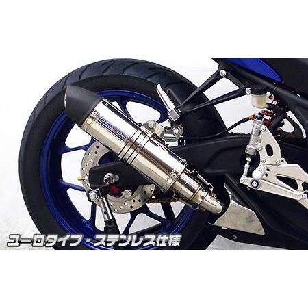 YZF-R3（EBL-RH07J） スリップオンマフラー ユーロタイプ ステンレス（ヒートガード-ブ...