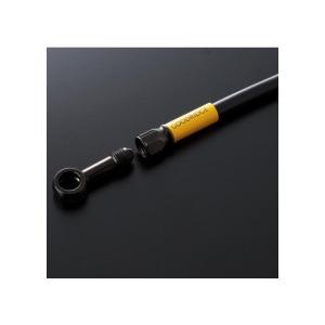 フロントブレーキホースキット クリアホース ブラック アルミ