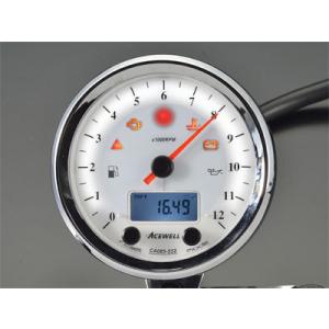 CA085シリーズ多機能クラシカルメーター 9000rPm（ホワイトパネル） ACEWELL（エース...