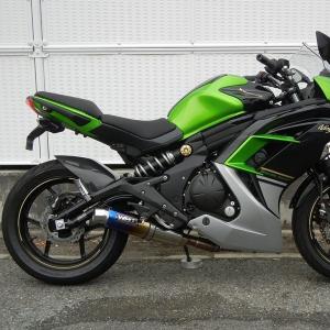 Ninja400（ニンジャ）EBL-EX400E フルエキゾーストマフラー ラウンドタイプ 焼き色チタン JMCA認証 WR'S（ダブルアールズ）｜hamashoparts