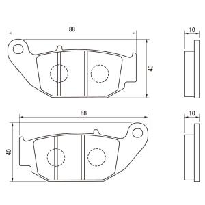 ゴールデンパッドχ（リア用）ブレーキパッド DAYTONA（デイトナ） CRF250L/M/RALLY（13〜17年）｜hamashoparts