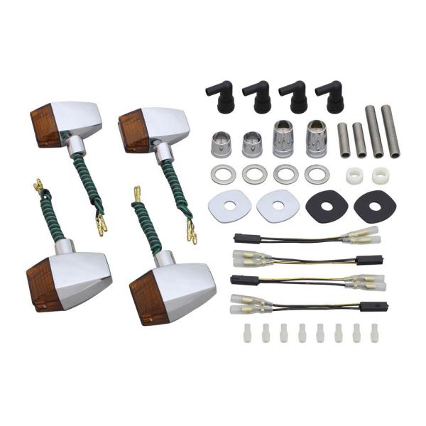 クラシカル スリムシャープタイプウインカーキット メッキボディ/オレンジレンズ POSH（ポッシュ）...