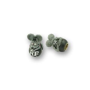 ラットフィンク バルブキャップセット グレー GUTS CHROME（ガッツクローム）
