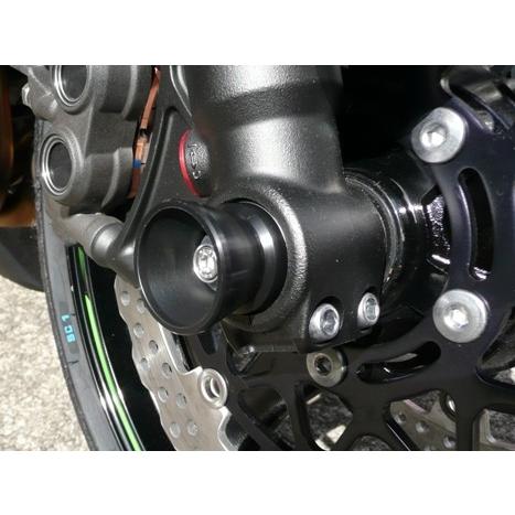 ZX-10R（08〜11年/16年/19年） フロントアクスルプロテクター ファンネルタイプ  アル...