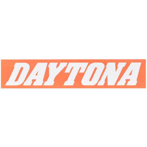 ステッカー ブランドロゴ DAYTONA 角型 80×16mm オレンジ/白文字 DAYTONA（デ...