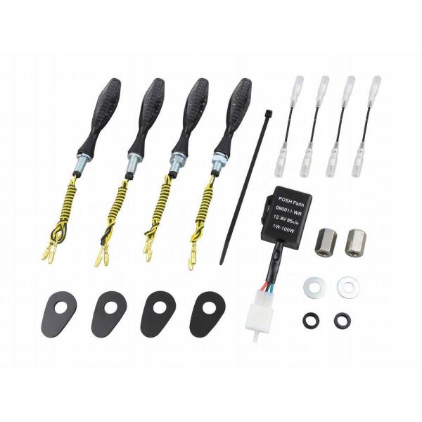 シーケンシャルウインカーキット ブロードタイプ スモーク POSH（ポッシュ） モンキー125（MO...