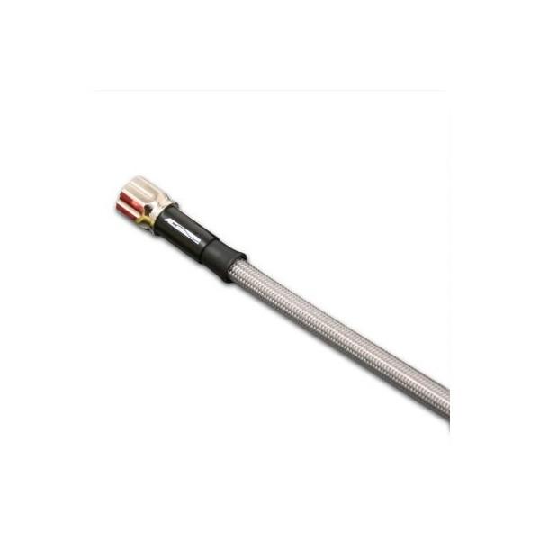 ユニバーサルブレーキホース アルミメッキ クリアホース 全長310mm ACパフォーマンスライン