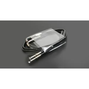 専用スロットルワイヤーT-EVO ステン金具/アウターブラック スエージング加工 引き側 ACTIV...