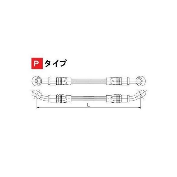 XJR1200・R（94〜96年 4KG） ブレーキホースW フルステンレス製 ノーマル長左側 HU...