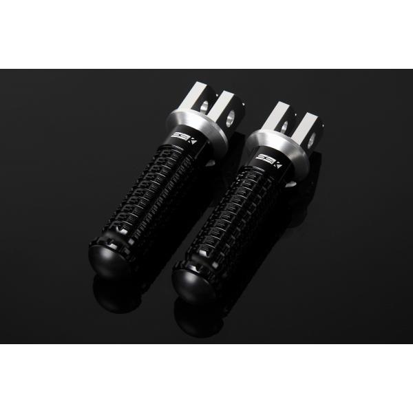 アルミ削り出しタンデムステップ スタンダードタイプ（取付部 シルバー/ステップバー ブラック） SS...