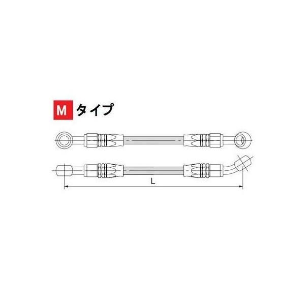 R1-Z ブレーキホースW フルステンレス製 ノーマル長左側 HURRICANE（ハリケーン）