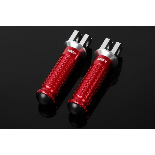 アルミ削り出しタンデムステップ スタンダードタイプ（取付部 シルバー/ステップバー レッド） SSK...