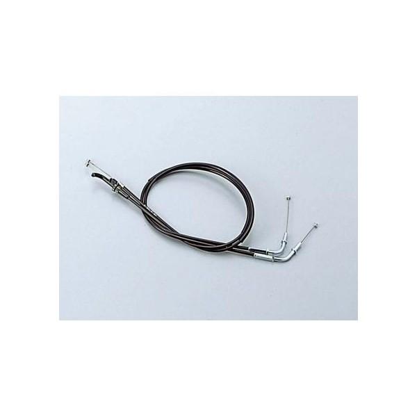 ZZR400（90〜92年 K型） スロットルワイヤーW ブラック 80mmロング HURRICAN...