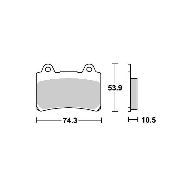SRX600 ストリート（セラミック）ブレーキパッド フロント用 590HF SBS（エスビーエス）