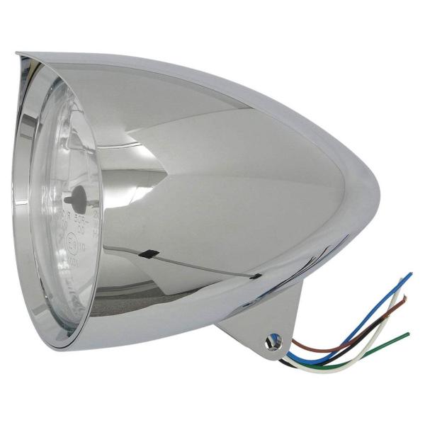 5-3/4in シャープバイザー付きバレットヘッドライト クローム NEO FACTORY（ネオファ...