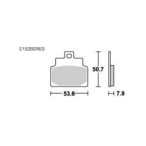Aprilia MOJITO125MOJITO（02年〜） ストリート（セラミック）ブレーキパッド フロント用 E153 SBS（エスビーエス）｜hamashoparts