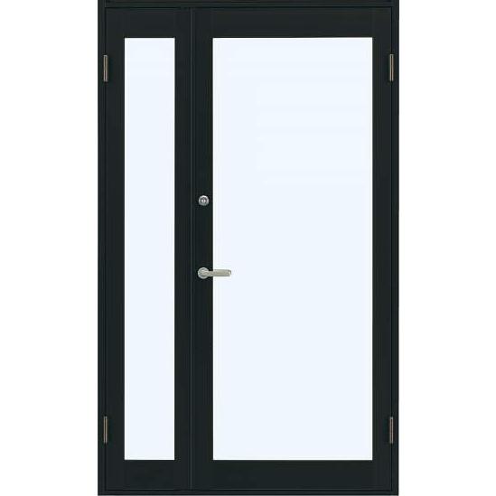 アルミサッシ YKK 店舗ドア 7TD W1235×H2018 親子 単板 ドアクローザー付