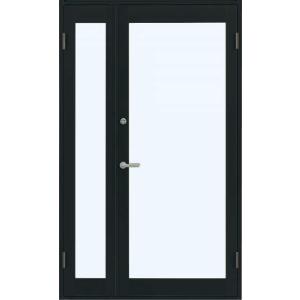 アルミサッシ　小型ドア　　鍵付き　建材 勝手口ドア 中桟パネル 06022 EW (PG) W640×H2270mm 樹脂サッシ 窓 複