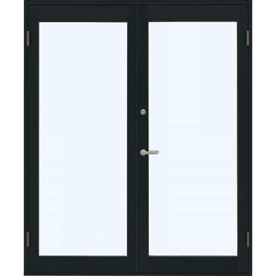 アルミサッシ YKK 店舗ドア 7TD W1690×H2018 両開き 複層 ドアクローザー付