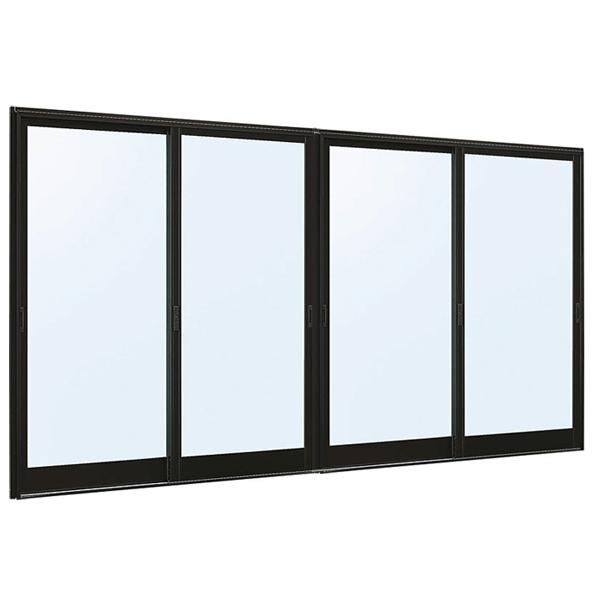 アルミサッシ YKK 店舗引戸 半外 9TH W3510×H1830 （34718-1） 4枚戸