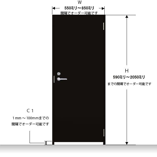 アルミサッシ ＬＩＸＩＬ 内付 フラッシュドア 3方枠仕様 （下枠無） レバーハンドル錠仕様