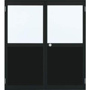YKK AP アルミサッシ 内付 勝手口ドア 框ドアタイプ 親子 W1235 YKK AP アルミサッシ 内付 勝手口ドア 框ドアタイプ 親子 W1235