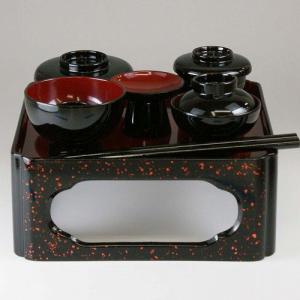 お膳 黒内朱 5.5寸 お仏壇・仏具の浜屋の詳細画像1