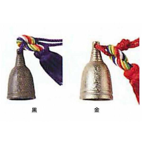 巡礼用品　持鈴 宝響ミニリン 同行二人刻印入 黒色 金色