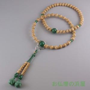 数珠（念珠） 金剛菩提樹・翡翠（ヒスイ）[二天]仕立 22珠 紐房 男性