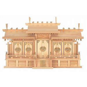屋根違い五社・中　（ひのき） 横巾85×高さ51cm 【神棚】 ●お仏壇・仏具の浜屋