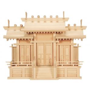 唐戸三社・小　（ひのき）　総ひのき仕上 横巾54×高さ42cm 【神棚】 ●お仏壇・仏具の浜屋