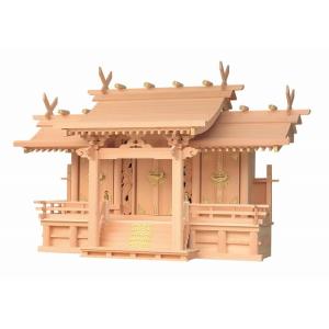 竜付平安三社　（木曽ひのき） 横巾95×高さ62cm 【神棚】 ●お仏壇・仏具の浜屋