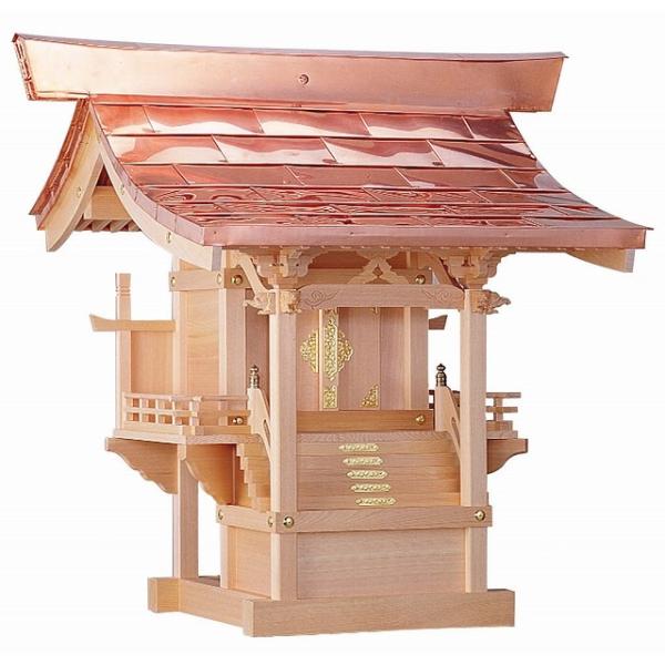 流れ 尺２寸（木曽ひのき）外祭用祠  横巾98cm  【外宮】 ●お仏壇 仏具の浜屋