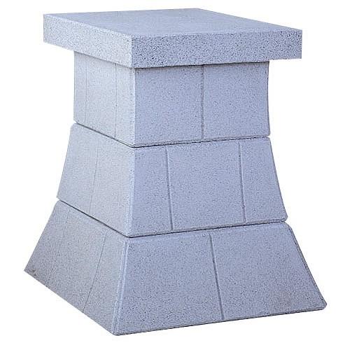 外宮用台石 人口石台座３段祠用  横巾49cm 【石台座】 ●お仏壇・仏具の浜屋