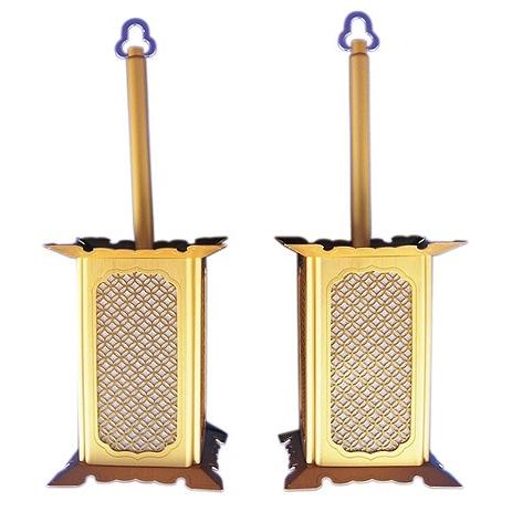 角型吊灯篭　小　LED電球・電装コード付き   【祖霊舎用】 【神具】●お仏壇・仏具の浜屋