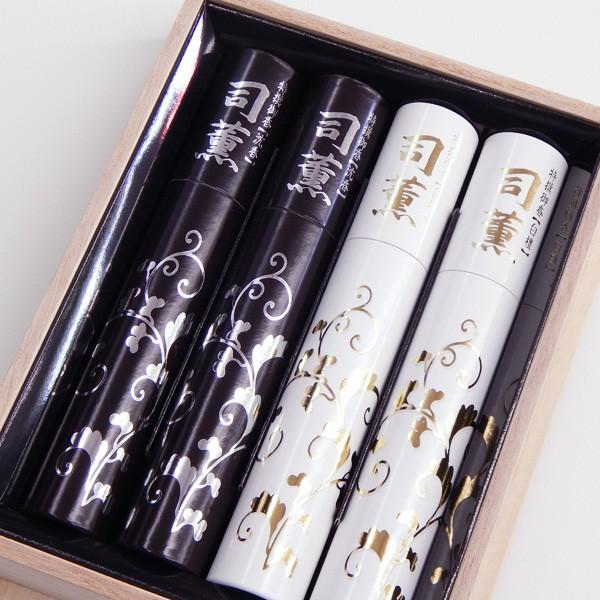 進物線香　司薫　二種香（白檀・沈香）　桐箱４筒入　　お仏壇・仏具の浜屋