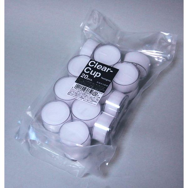 クリアカップティーライトローソク/蝋燭　ろうそく　　　２０個入　