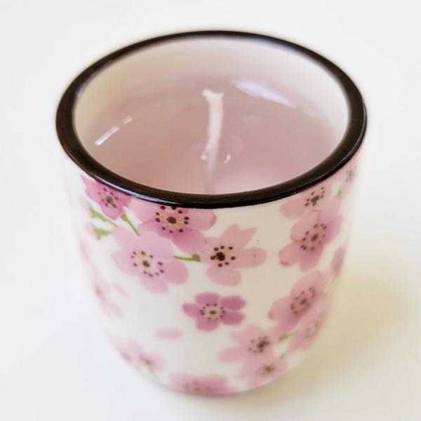 好物ローソク 桜茶キャンドル (小)　　お仏壇・仏具の浜屋