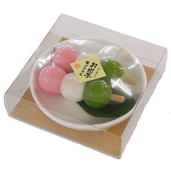 好物ローソク　三色団子キャンドル　【カメヤマローソク】　　お仏壇・仏具の浜屋