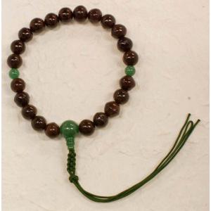 数珠（念珠） 金剛菩提樹・翡翠（ヒスイ）[二天]仕立 22珠 紐房 男性