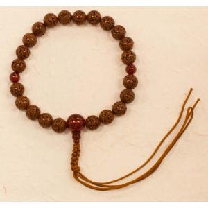 数珠（念珠） 金剛菩提樹・翡翠（ヒスイ）[二天]仕立 22珠 紐房 男性