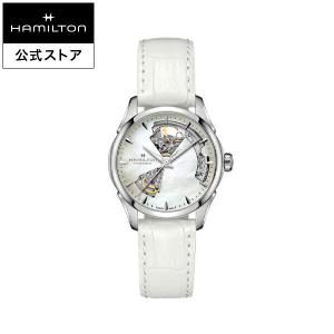 ハミルトン 公式 腕時計 HAMILTON ジャズマスター オープンハート レディ 自動巻き 36.00MM レザーベルト H32215890 女性 正規品の商品画像