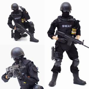 SWAT 1/6 ミリタリーフィギュア セット 全長30cm 可動箇所30箇所