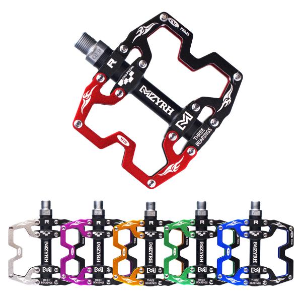MZYRH アルミペダル 左右セット シールドベアリング3個内蔵 軽量 自転車 【バルク品】【並行輸...